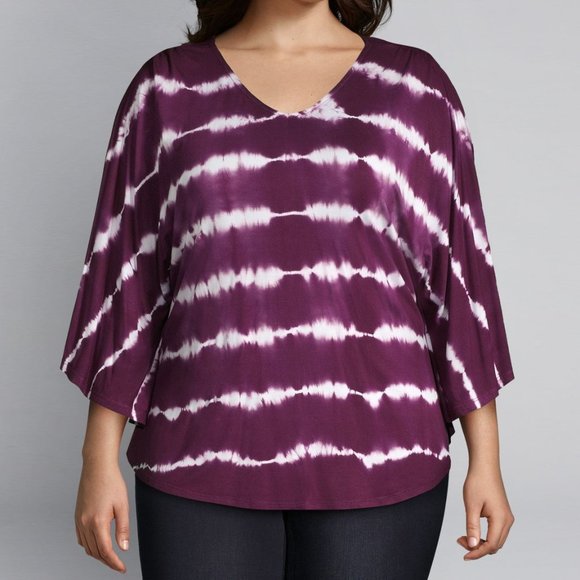 Lane Bryant Tops - NWT 14/16 Lane Bryant TIE-DYE PONCHO TOP